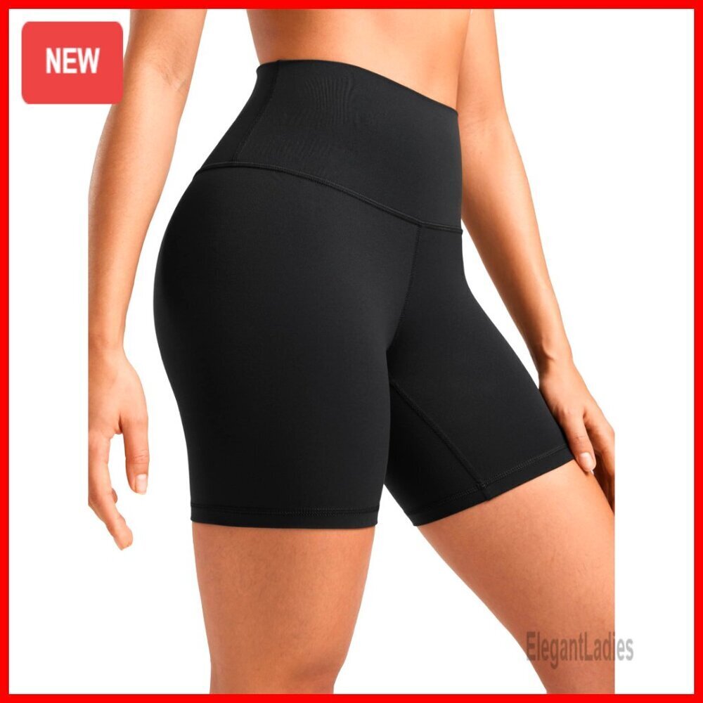 High Waisted Butterluxe Biker Shorts 6" Inseam for Yoga Running Workout